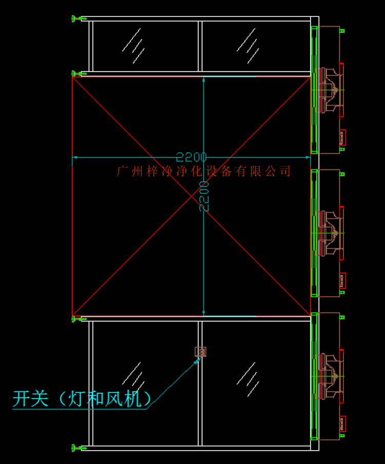 潔淨棚圖紙進門麵設計